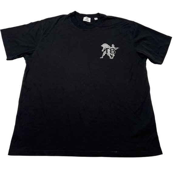 Burberry Mythical Alphabet Small 'TB' Short Sleeve T-Shirt in Black - Picture 1 of 4